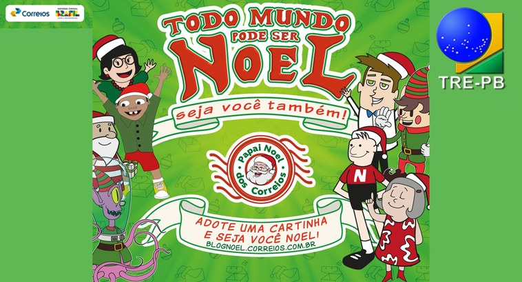 #ParaTodosVerem: Painel retangular da campanha Papai Noel dos Correios